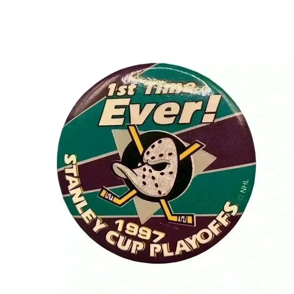 NHL STANLEY CUP PLAYOFFS 1997 FIRST TIME EVER MIGHTY DUCKS PIN - Picture 4 of 4